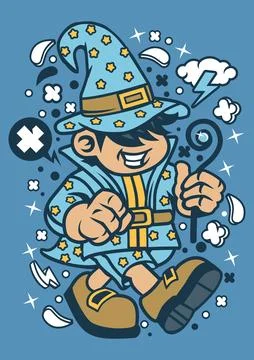 Wizard Kid Stock Illustration