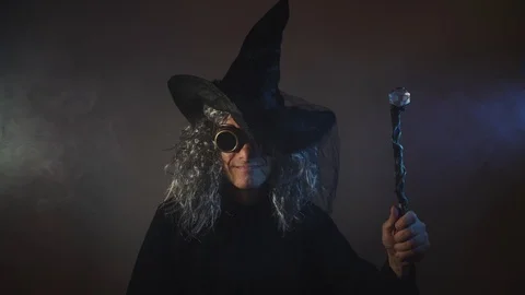 The wizard with the magic wand Stock-Footage 93757907