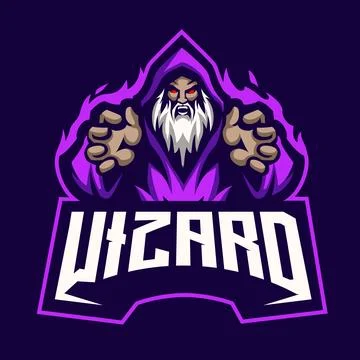 Wizard mascot logo design with modern illustration concept Stock Illustration