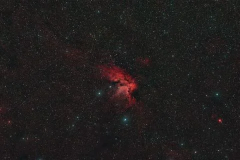 Wizard Nebula glowing in the deep space of the Cepheus constellation Stock Photos