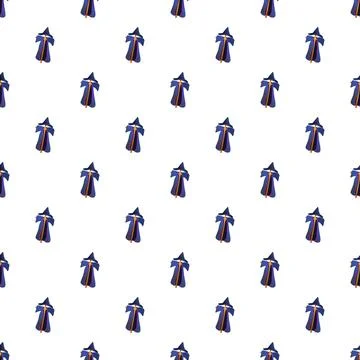 Wizard or witch hat seamless pattern Stock Illustration