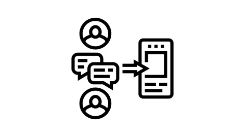 Wizard of oz testing ux ui line icon animation Stock Footage 326129727
