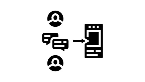 Wizard of oz testing ux ui glyph icon animation Stock Footage 326150191