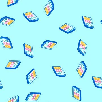 Wizard of oz testing ux ui isometric icon seamless pattern イラスト素材