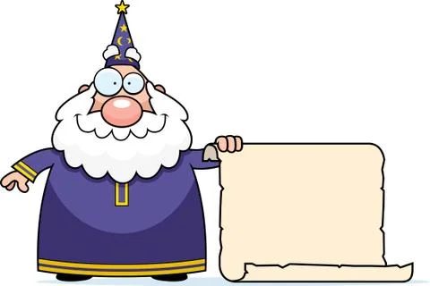 Wizard Scroll Illustrazione stock