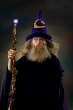 Wizard with staff Foto stock