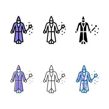 Wizard styles magic color icon vector Stock-Illustration