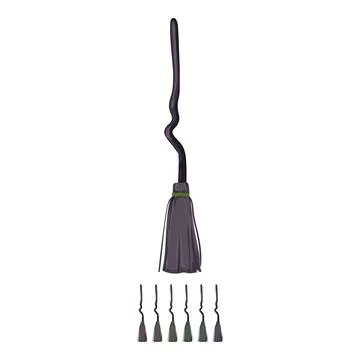 Wizard witch broom cartoon vector graphic Stock Illustration