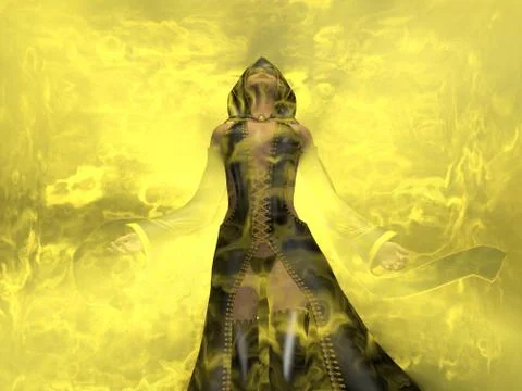 Wizard woman Stock Illustration