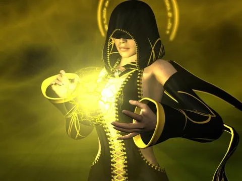 Wizard woman Stock Illustration
