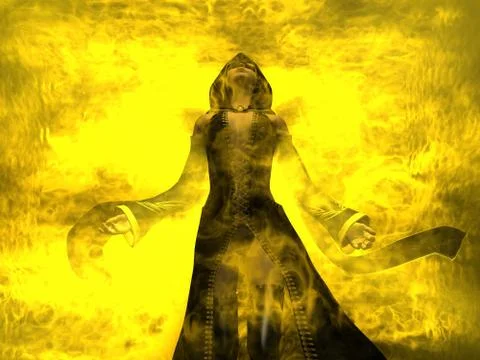 Wizard woman Stock Illustration