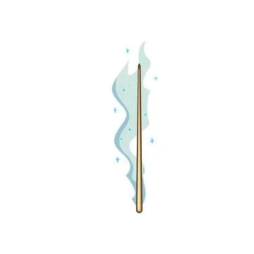 Wizardry magic stick cartoon vector illustration Stock Illustration