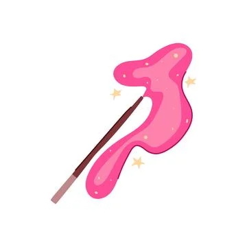 Wizardry magic stick cartoon vector illustration Stock Illustration