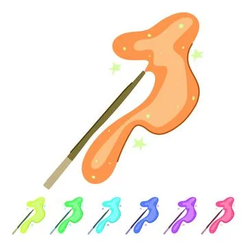 Wizardry magic stick vector cartoon graphic Stock Illustration