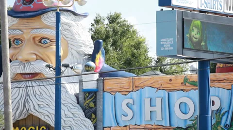 Wizards face (store sign) Stock Footage 39195337