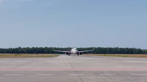 Wizz Air passenger plane on runway at Eindhoven Airport, Netherlands aviation Stock Footage 340863367