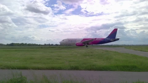 Wizzair On The Runway Stock Footage 155203995