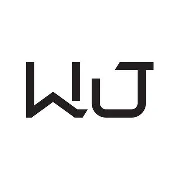 Wj initial letter vector logo icon Stock Illustration