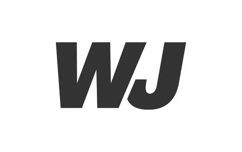 WJ Techno Editable Font Logo For Corporate Branding. Bold, Futuristic Desig.. Stock Illustration