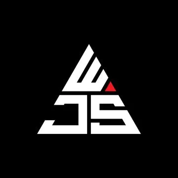 WJS triangle letter logo design with triangle shape. WJS triangle logo desi.. Stock Illustration