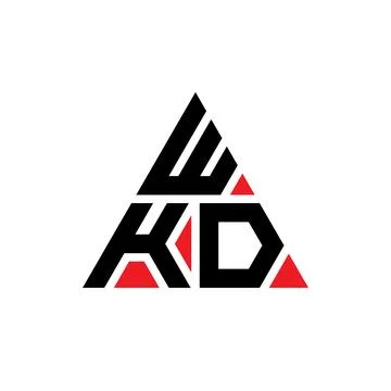 WKD triangle letter logo design with triangle shape. WKD triangle logo desi.. Stock Illustration