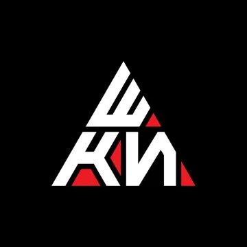 WKN triangle letter logo design with triangle shape. WKN triangle logo desi.. Illustrazione stock