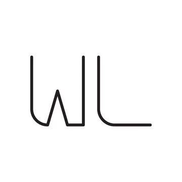 Wl initial letter vector logo icon Stock Illustration