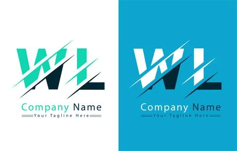 WL Letter Logo Vector Design Concept Elements Stock Illustration