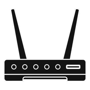 Wlan modem icon simple . Wifi internet Illustrazione stock