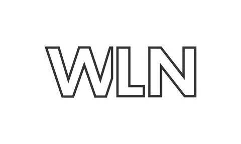 WLN logo design template with strong and modern bold text. Initial based ve.. Stock Illustration