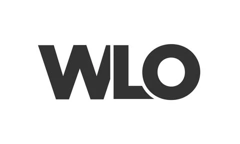 WLO logo design template with strong and modern bold text. Initial based ve.. Stock Illustration