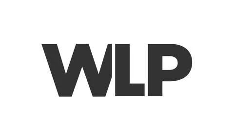 WLP logo design template with strong and modern bold text. Initial based ve.. Stock Illustration
