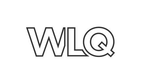 WLQ logo design template with strong and modern bold text. Initial based ve.. イラスト素材