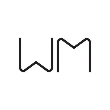 Wm initial letter vector logo icon Stock-Illustration