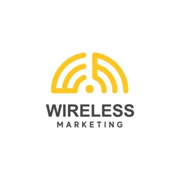 The WM initials logo is cool and elegant for wireless technology companies Illustrazione stock