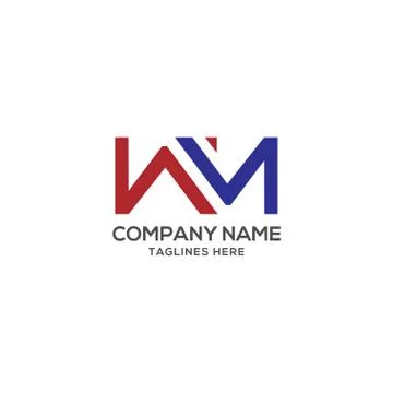 WM letter logo design vector illustration template Stock Illustration