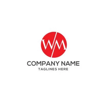 WM letter logo design vector illustration template Stock Illustration