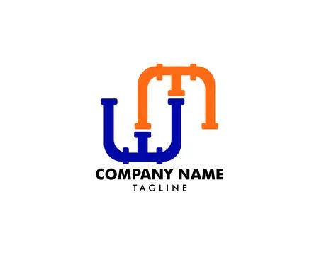 WM Pipe Letter Logo Icon Design Stock Illustration