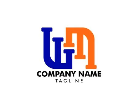 WM Pipe Letter Logo Icon Design Stock Illustration