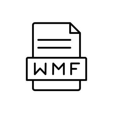 WMF File Document Icon for Digital File Formats, Graphic Design, and Docume.. 스톡 일러스트