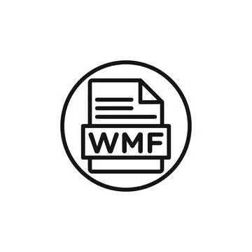 WMF File Document logo sign vector outline Illustrazione stock
