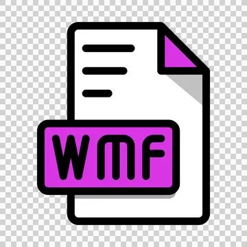 Wmf File Format Icon. type file Editable Bold Outline With Color Fill Design イラスト素材