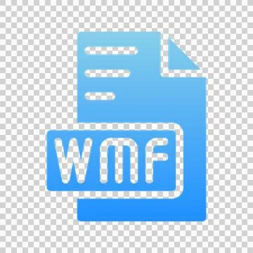 Wmf files type format icons. document symbol with gradient fill style. Illustrazione stock