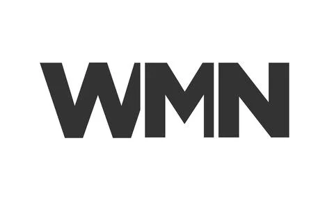WMN logo design template with strong and modern bold text. Initial based ve.. Stock Illustration