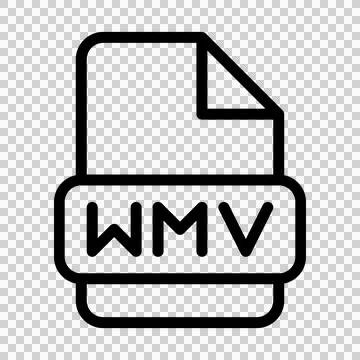 Wmv File Icon. Type Files Sign outline symbol Design, Icons Format Type Data.  Illustrazione stock