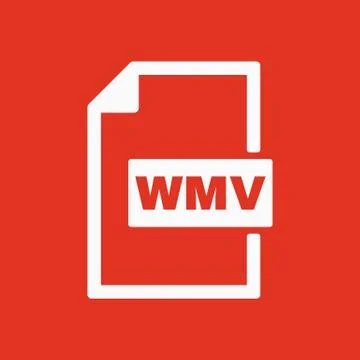 The WMV icon. Video file format symbol. Flat Stock-Illustration