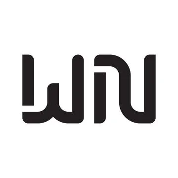 Wn initial letter vector logo icon Stock Illustration