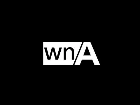 WNA Logo and Graphics design vector art, Icons isolated on black background Illustrazione stock