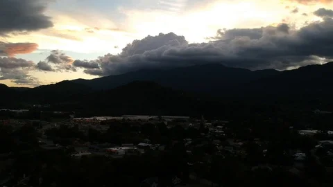 WNC Evening Clouds Long Stock Footage
