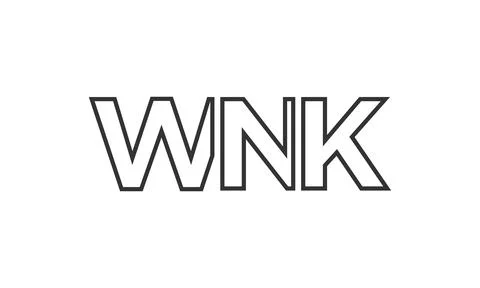 WNK logo design template with strong and modern bold text. Initial based ve.. Illustrazione stock